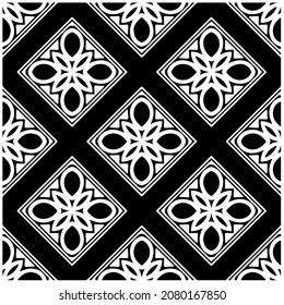 
Seamless vector pattern in geometric ornamental style. Black  pattern.Design element for prints, backgrounds, template, web pages and textile pattern. Geometric art.