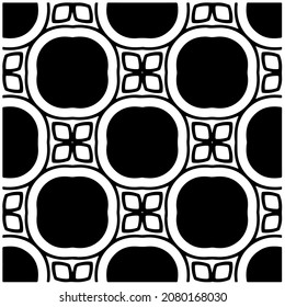 Seamless vector pattern in geometric ornamental style. Black  pattern.Design element for prints, backgrounds, template, web pages and textile pattern. Geometric art.