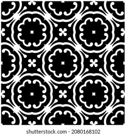 
Seamless vector pattern in geometric ornamental style. Black  pattern.Design element for prints, backgrounds, template, web pages and textile pattern. Geometric art.
