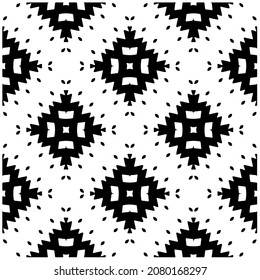 
Seamless vector pattern in geometric ornamental style. Black  pattern.Design element for prints, backgrounds, template, web pages and textile pattern. Geometric art.