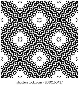 
Seamless vector pattern in geometric ornamental style. Black  pattern.Design element for prints, backgrounds, template, web pages and textile pattern. Geometric art.