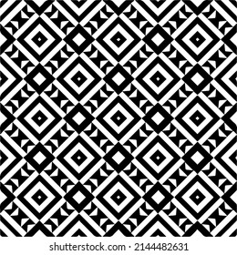 Seamless vector pattern in geometric ornamental style. black and white pattern.Design element for prints, backgrounds, template, web pages and textile pattern. Geometric art.