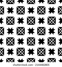 Seamless vector pattern in geometric ornamental style. black and white pattern.Design element for prints, backgrounds, template, web pages and textile pattern. Geometric art.