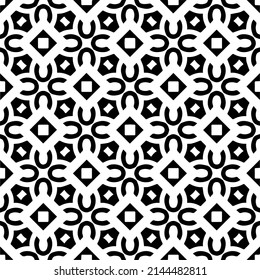 Seamless vector pattern in geometric ornamental style. black and white pattern.Design element for prints, backgrounds, template, web pages and textile pattern. Geometric art.