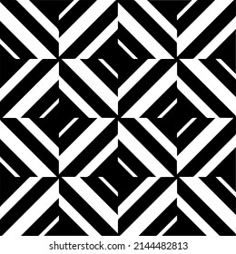 Seamless vector pattern in geometric ornamental style. black and white pattern.Design element for prints, backgrounds, template, web pages and textile pattern. Geometric art.