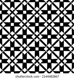 Seamless vector pattern in geometric ornamental style. black and white pattern.Design element for prints, backgrounds, template, web pages and textile pattern. Geometric art.