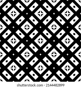 Seamless vector pattern in geometric ornamental style. black and white pattern.Design element for prints, backgrounds, template, web pages and textile pattern. Geometric art.