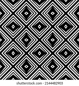 Seamless vector pattern in geometric ornamental style. black and white pattern.Design element for prints, backgrounds, template, web pages and textile pattern. Geometric art.