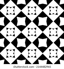 Seamless vector pattern in geometric ornamental style. black and white pattern.Design element for prints, backgrounds, template, web pages and textile pattern. Geometric art.