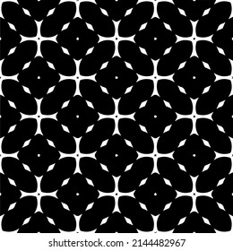 Seamless vector pattern in geometric ornamental style. black and white pattern.Design element for prints, backgrounds, template, web pages and textile pattern. Geometric art.