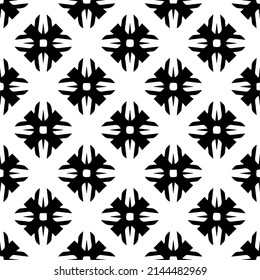 Seamless vector pattern in geometric ornamental style. black and white pattern.Design element for prints, backgrounds, template, web pages and textile pattern. Geometric art.