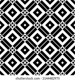 Seamless vector pattern in geometric ornamental style. black and white pattern.Design element for prints, backgrounds, template, web pages and textile pattern. Geometric art.