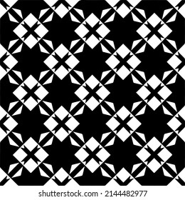 Seamless vector pattern in geometric ornamental style. black and white pattern.Design element for prints, backgrounds, template, web pages and textile pattern. Geometric art.