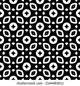 Seamless vector pattern in geometric ornamental style. black and white pattern.Design element for prints, backgrounds, template, web pages and textile pattern. Geometric art.