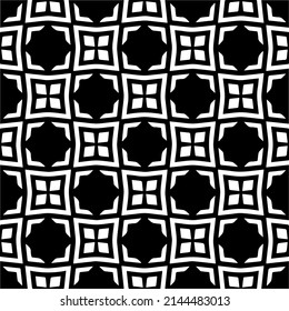 Seamless vector pattern in geometric ornamental style. black and white pattern.Design element for prints, backgrounds, template, web pages and textile pattern. Geometric art.