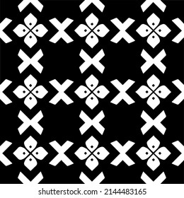 Seamless vector pattern in geometric ornamental style. black and white pattern.Design element for prints, backgrounds, template, web pages and textile pattern. Geometric art.