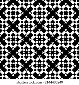 Seamless vector pattern in geometric ornamental style. black and white pattern.Design element for prints, backgrounds, template, web pages and textile pattern. Geometric art.