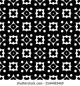 Seamless vector pattern in geometric ornamental style. black and white pattern.Design element for prints, backgrounds, template, web pages and textile pattern. Geometric art.