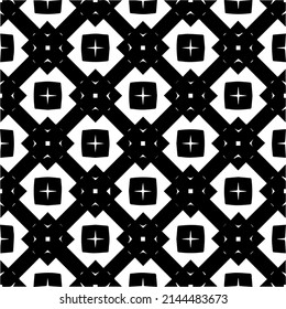 Seamless vector pattern in geometric ornamental style. black and white pattern.Design element for prints, backgrounds, template, web pages and textile pattern. Geometric art.