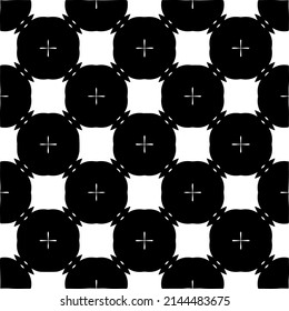 Seamless vector pattern in geometric ornamental style. black and white pattern.Design element for prints, backgrounds, template, web pages and textile pattern. Geometric art.