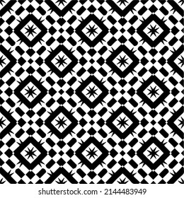 Seamless vector pattern in geometric ornamental style. black and white pattern.Design element for prints, backgrounds, template, web pages and textile pattern. Geometric art.