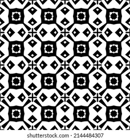 Seamless vector pattern in geometric ornamental style. black and white pattern.Design element for prints, backgrounds, template, web pages and textile pattern. Geometric art.