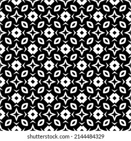 Seamless vector pattern in geometric ornamental style. black and white pattern.Design element for prints, backgrounds, template, web pages and textile pattern. Geometric art.