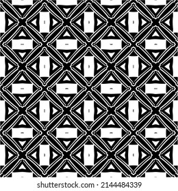 Seamless vector pattern in geometric ornamental style. black and white pattern.Design element for prints, backgrounds, template, web pages and textile pattern. Geometric art.