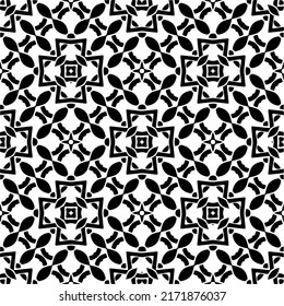 Seamless vector pattern in geometric ornamental style. Black  pattern.