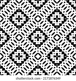 Seamless vector pattern in geometric ornamental style. Black  pattern.