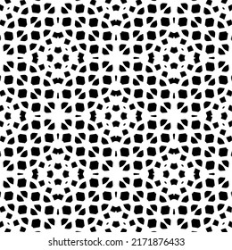 Seamless vector pattern in geometric ornamental style. Black  pattern.