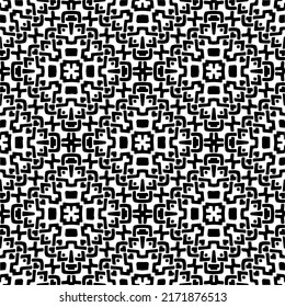 Seamless vector pattern in geometric ornamental style. Black  pattern.