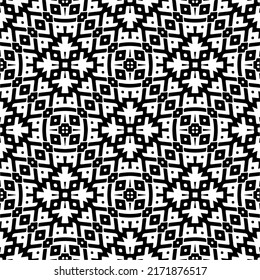 Seamless vector pattern in geometric ornamental style. Black  pattern.