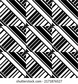 Seamless vector pattern in geometric ornamental style. Black  pattern.