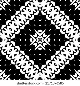 Seamless vector pattern in geometric ornamental style. Black  pattern.