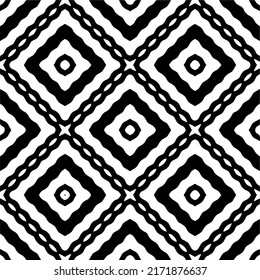 Seamless vector pattern in geometric ornamental style. Black  pattern.