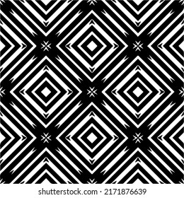 Nahtlose Vektormuster im geometrischen Zierstil. Schwarzes Muster.