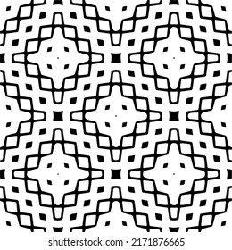 Patrón vectorial sin foco en estilo ornamental geométrico. Patrón negro.