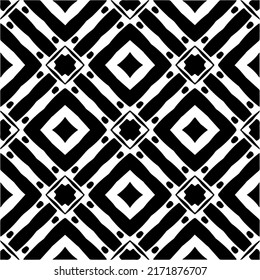 Seamless vector pattern in geometric ornamental style. Black  pattern.