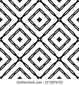 Nahtlose Vektormuster im geometrischen Zierstil. Schwarzes Muster.