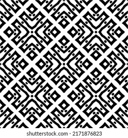 Seamless vector pattern in geometric ornamental style. Black  pattern.