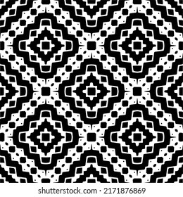 Seamless vector pattern in geometric ornamental style. Black  pattern.
