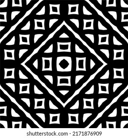 Seamless vector pattern in geometric ornamental style. Black  pattern.