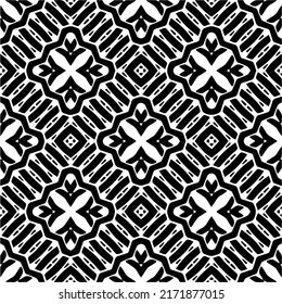 Seamless vector pattern in geometric ornamental style. Black  pattern.