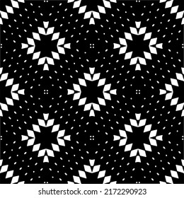 Seamless vector pattern in geometric ornamental style. Black  pattern.