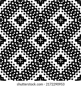 Seamless vector pattern in geometric ornamental style. Black  pattern.