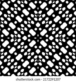 Seamless vector pattern in geometric ornamental style. Black  pattern.
