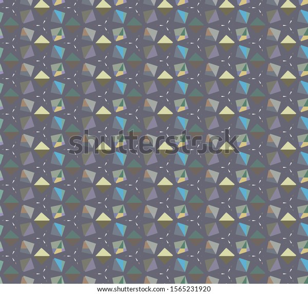 Seamless vector pattern in geometric ornamental style