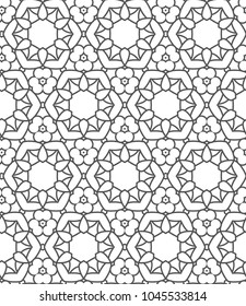 Seamless vector pattern in geometric ornametnal style