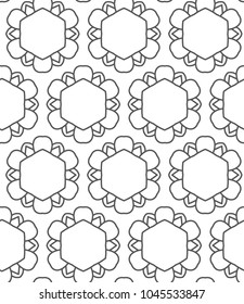 Seamless vector pattern in geometric ornametnal style